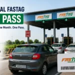 Vehicle passing through a highway toll plaza using the NHAI Digital FASTag Local Pass.