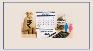 Retired employees discussing 8th Pay Commission pension rules and pension revision demands