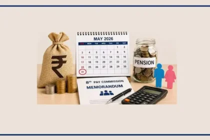 Retired employees discussing 8th Pay Commission pension rules and pension revision demands