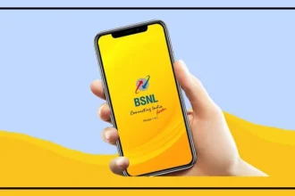BSNL mobile user checking plan validity and data balance on a smartphone