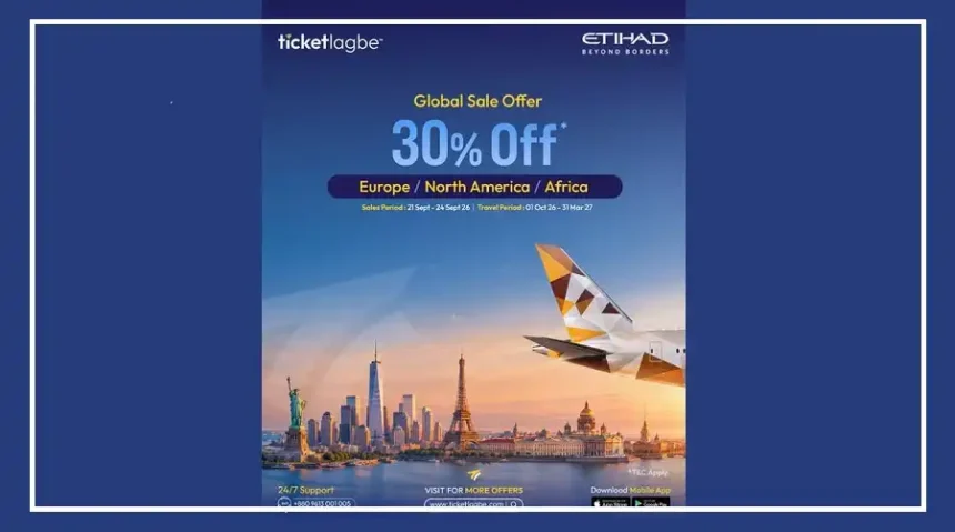 Etihad Flight Sale offering up to 30 percent off international fares