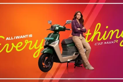 BGauss C12 MaxR electric scooter with 178km range and 3.8kWh battery