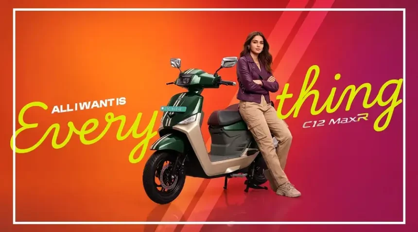 BGauss C12 MaxR electric scooter with 178km range and 3.8kWh battery