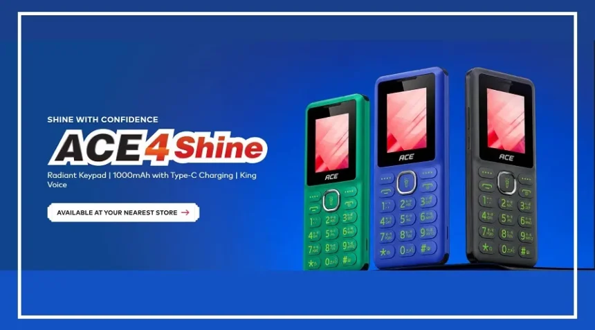 itel ACE 4 Shine feature phone with keypad and 1000mAh battery