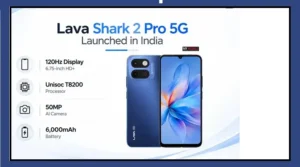 Lava Shark 2 Pro 5G smartphone with 6000mAh battery and 50MP camera
