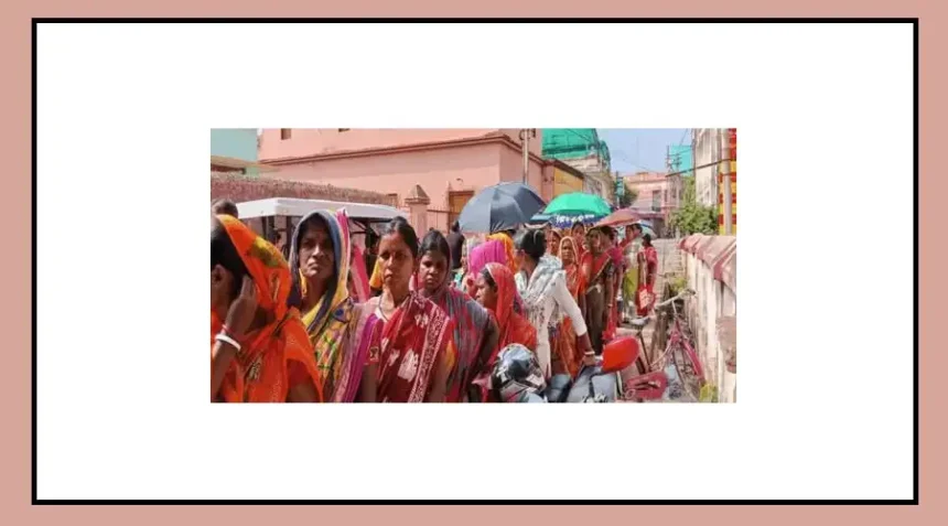 Women associated with self-help groups discussing entrepreneurship and business opportunities