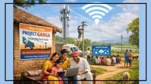 GangaFiber broadband service offering high-speed internet with TV and OTT access in Uttar Pradesh