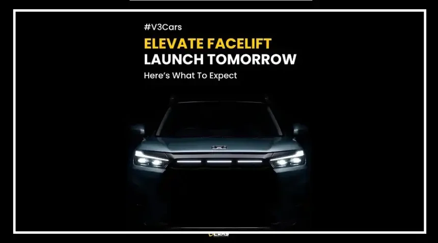 Honda Elevate facelift with revised front design and LED lighting