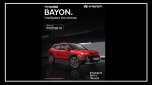 India-spec Hyundai Bayon SUV featuring dual curved displays and modern exterior styling