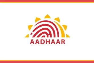 Aadhaar card showing the address section and details related to an address update