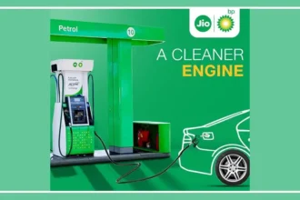Jio-bp petrol pump displaying fuel dispensers after the petrol and diesel price increase