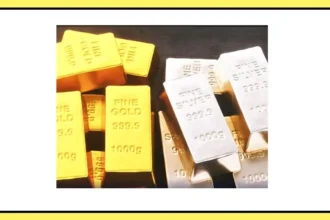Gold jewellery and silver bars representing the recovery in precious metal prices in India