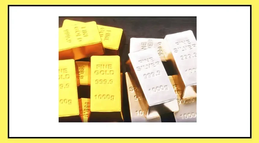 Gold jewellery and silver bars representing the recovery in precious metal prices in India