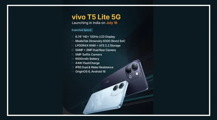 Vivo T5 Lite 5G and Vivo T5 Pro 5G smartphones