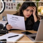 Freelancer reviewing EDF form requirements for overseas service payments